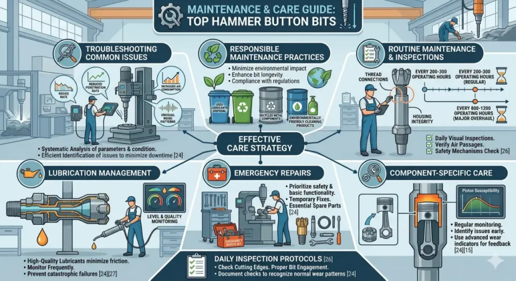 Puntas de botón: mantenimiento y cuidado