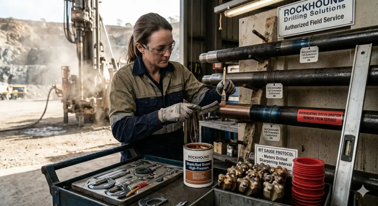Mantenimiento de la barra de perforación de rocas Aumento de la vida útil