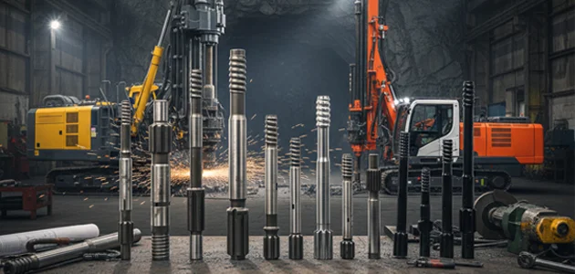 Adaptador de vástago para brocas Atlas-Copco-Sandvik