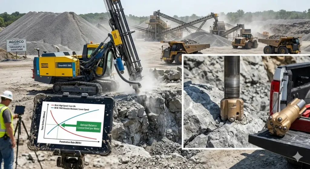 Productores de áridos Alto índice de penetración y longevidad de la broca