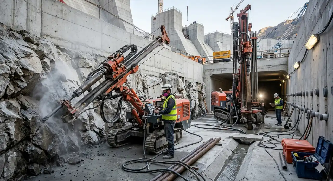 Perforación de la cortina de drenaje
