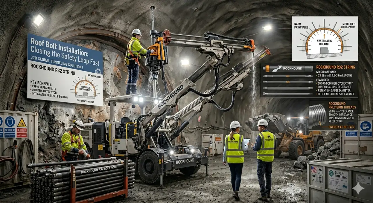 Instalación de pernos de tejado Cierre rápido del bucle de seguridad