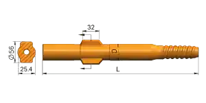 Adaptador de mango YYG90 para martillo neumático para roca